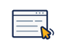 A web page with a yellow arrow.