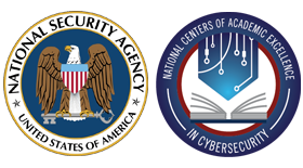 National Security Agency Logo and National Centers of Academic Excellence in Cybersecurity Seal