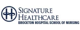 Signature Healthcare Brockton Hospital School of Nursing logo.