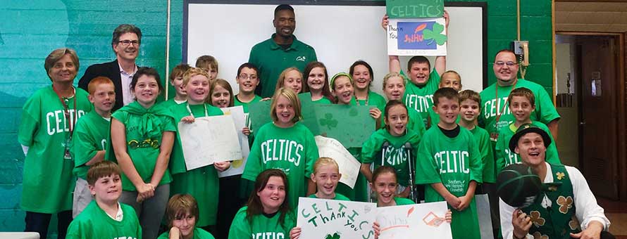 Celtics partner with young students
