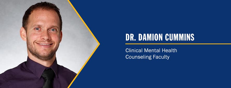 Damion Cummins and the text Dr. Damion Cummins, Clinical Mental Health Counseling Faculty.