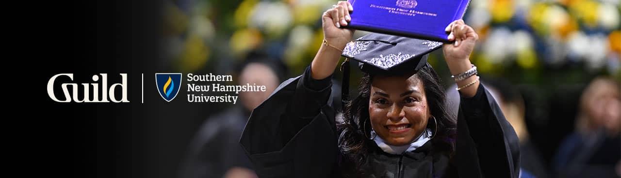 SNHU student at graduation - Guild and SNHU