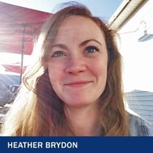 Heather Brydon with the text Heather Brydon