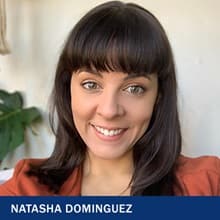 Natasha Dominguez and the text "Natasha Dominguez"