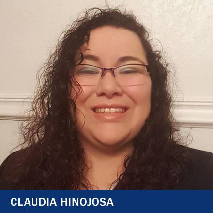 Claudia Hinojosa and the text Claudia Hinojosa.