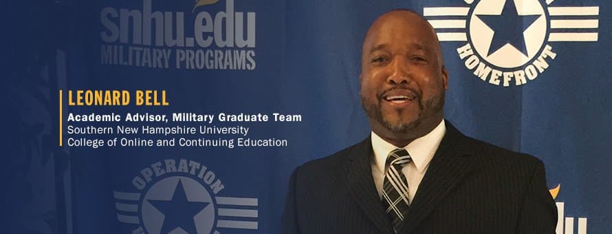 Leonard Bell an academic advisor on SNHU’s military graduate team