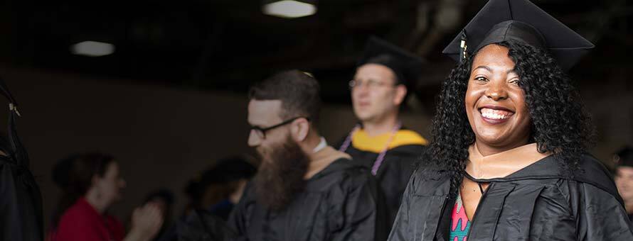 Southern New Hampshire University master's graduate at commencement ceremony