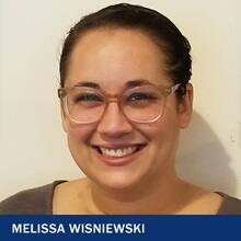 Melissa Wisniewski with the text Melissa Wisniewski