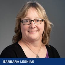 Barbara Lesniak and the text Barbara Lesniak.