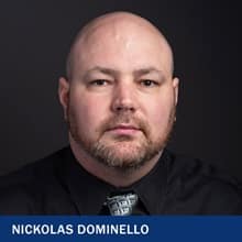 Nickolas Dominello and the text Nickolas Dominello.