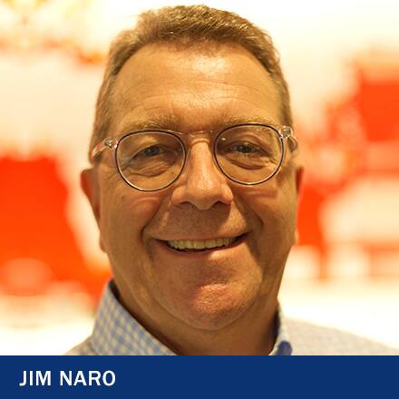 Jim Naro and the text Jim Naro.
