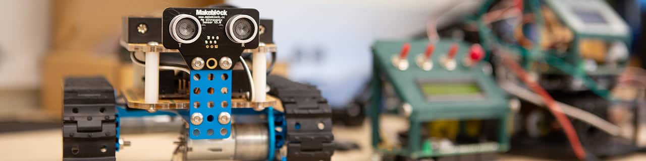 A robot created in one of SNHU's STEM courses.