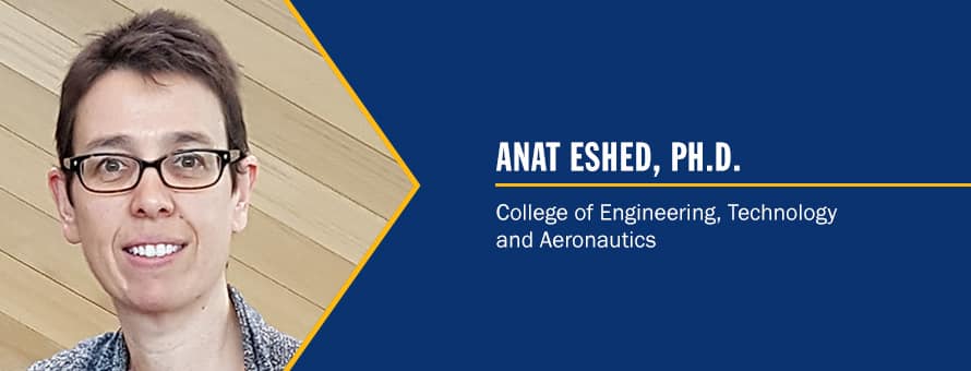 Anat Eshed and the text Anat Eshed, Ph.d., College of Engineering, Technology and Aeronautics.