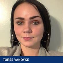 Toree Vandyke with the text Toree Vandyke