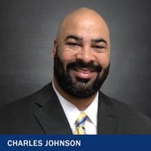 Charles Johnson with the text Charles Johnson