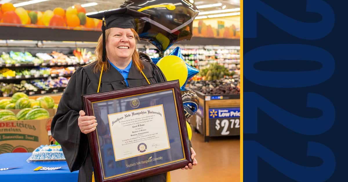 Carol D'Anna Surprise Diploma Delivery SNHU