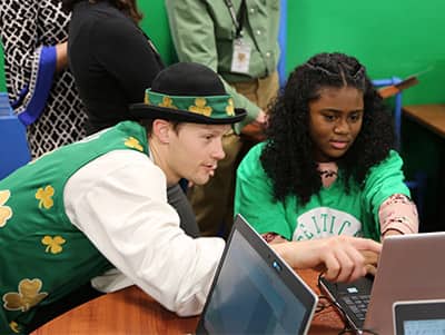 Celtics Lucky with Students in Tech Lab