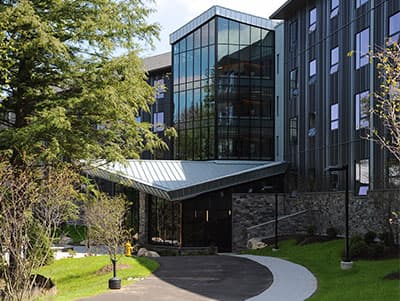 Exterior of Monadnock Hall on the SNHU campus.