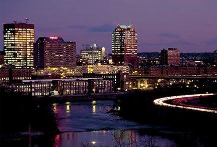 City of Manchester at night.