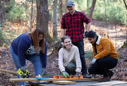 SNHU students working on a sustainability project